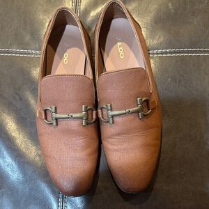 ALDO Brown Loafers with Metal Detail